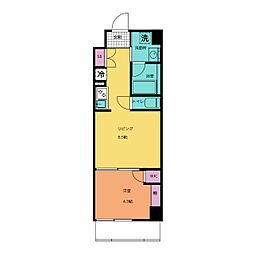 コンフォリア・リヴ巣鴨 4階1LDKの間取り