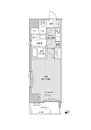 アクシス池袋 9階1Kの間取り