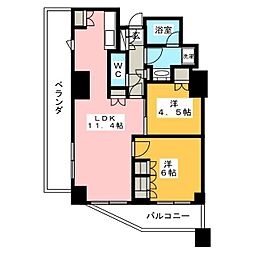 パークアクシス滝野川ラブリーズ 2LDKの間取図画像