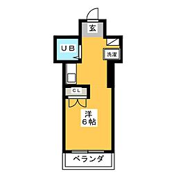 アドウェル・伊藤 ワンルームの間取図画像