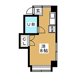 ロッヂングサクセス ワンルームの間取図画像