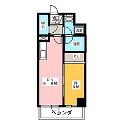 コンフォリア東池袋EAST 1DKの間取図画像
