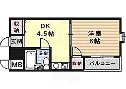 ストーク西灘 1DKの間取図画像
