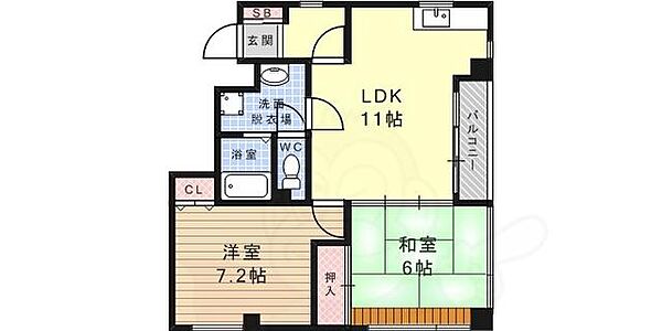 ヴィーボ六甲 ｜兵庫県神戸市灘区弓木町５丁目(賃貸マンション2LDK・3階・56.20㎡)の写真 その2