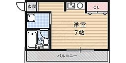 フレンチェ赤坂 ワンルームの間取図画像