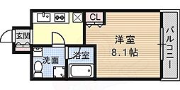 JR東海道・山陽本線 灘駅 徒歩7分の賃貸マンション 4階1Kの間取り