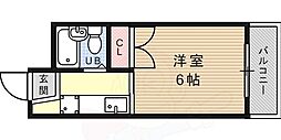 永井ビル 1Kの間取図画像