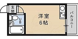 岡本ビラ ワンルームの間取図画像
