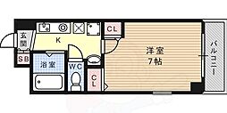 アイビスパーク 1Kの間取図画像