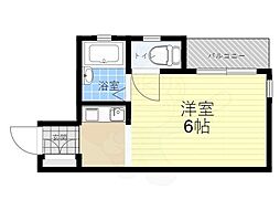 コムーネ六甲 ワンルームの間取図画像