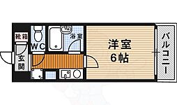 香川ハイツ御影 1Kの間取図画像