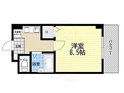 ヴィラ・セゾン甲南 1Kの間取図画像