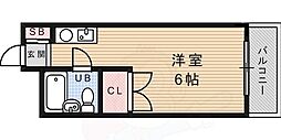 パラッツオ西岡本 ワンルームの間取図画像