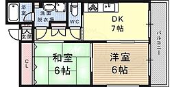 アトリエハウスマヤ 2DKの間取図画像