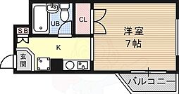 サンクラッソ阪急六甲駅前EAST ワンルームの間取図画像