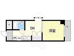 ビューライフ六甲 1Kの間取図画像