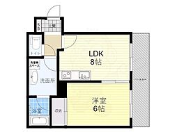 ナックビル 1LDKの間取図画像