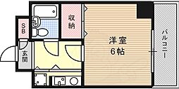 ロマネスク甲南 1Kの間取図画像
