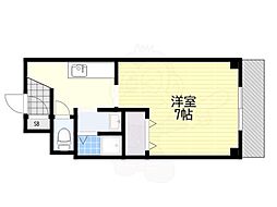 第二大森マンション 1Kの間取図画像