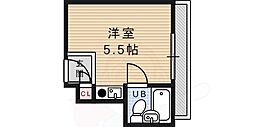 アルカディア六甲 ワンルームの間取図画像