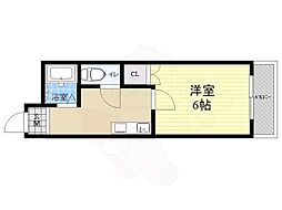 VIVANT青木 1Kの間取図画像