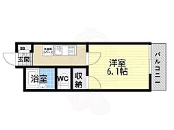 レオパレスルコントワール御影 1Kの間取図画像