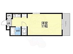 ジョイフル東灘2 ワンルームの間取図画像