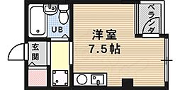 フレンズ王子公園 ワンルームの間取図画像