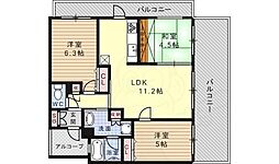 アーバン甲南 3LDKの間取図画像