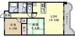 サンプラザ本山南 2LDKの間取図画像