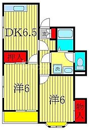 ストークハイツ榎照 1階2DKの間取り
