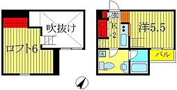 ｓｐａｄｅ 2階1Kの間取り