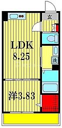 LIO II 3階1LDKの間取り