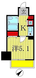 ベルトピア新松戸2 1Kの間取図画像