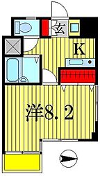 日創北小金ビル 1Kの間取図画像