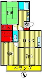 ジュネススズキ 3DKの間取図画像