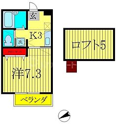 モン・シャトー 1Kの間取図画像