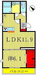 ノールメゾン南流山1 1LDKの間取図画像