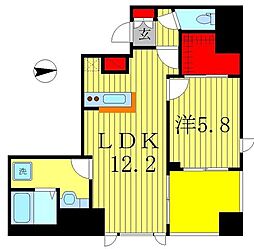 フェリスコート 1LDKの間取図画像