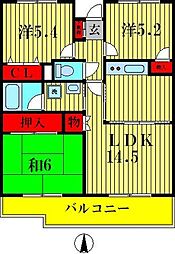 キャピタルステート 3LDKの間取図画像