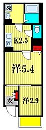 ウィングシード新松戸 2Kの間取図画像