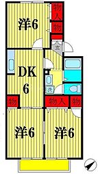 アルシュ11 3DKの間取図画像