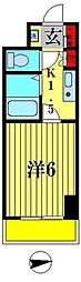 西馬橋マンション 1Kの間取図画像