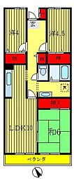 サンソレイユ松戸 3LDKの間取図画像