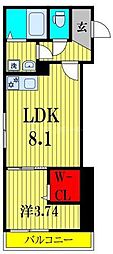 Ajour新松戸03 1LDKの間取図画像
