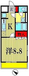 プライマリー 1Kの間取図画像