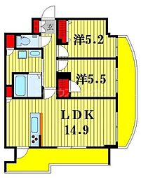 BrilliantViewCentralPark 2LDKの間取図画像