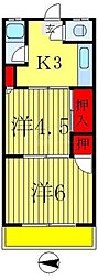新作ハイツ 2Kの間取図画像