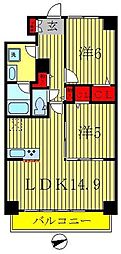 コンフォリア北小金 2LDKの間取図画像