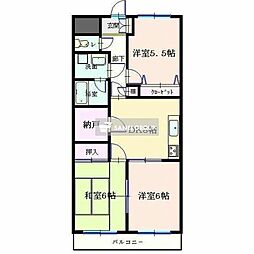グリーンガーランド所沢2号館 3階3SDKの間取り